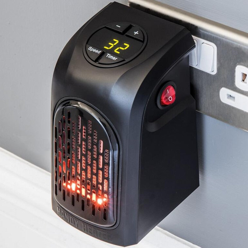 Wall Electric Heater Mini Fan Heater Desktop Household Wall Handy Heating Stove Radiator Warmer Machine for Winter EU/US/UK Plug