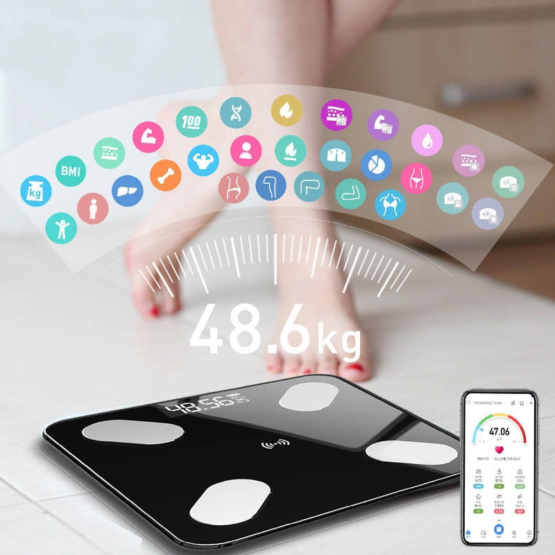 1pc Body Fat Scale Smart Wireless Digital Bathroom Weight Scale