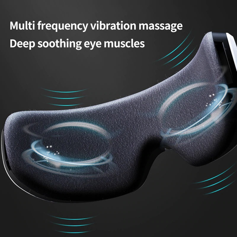 Rechargeable Smart Bluetooth Music Foldable Air Pressure Heating  Relaxation Eye Massager