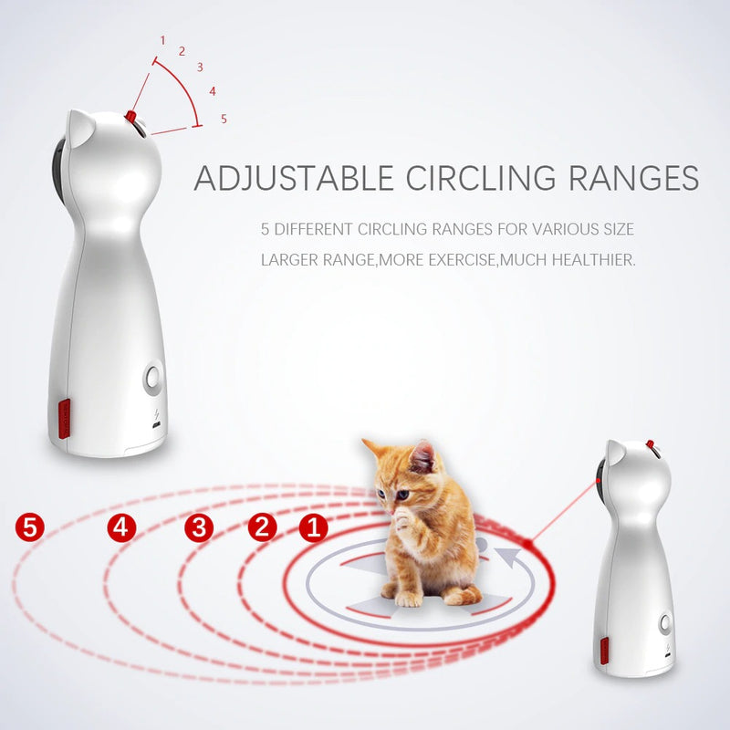 Automatic Cat Toys Interactive Smart Teasing Pet LED Laser Handheld Mode for All Cats