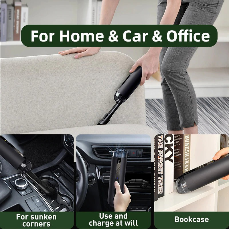 Portable Car Vacuum Cleaner Wireless 5000Pa Rechargeable Handheld Mini Auto Cordless Vacuum Cleaner for Car Vacuum