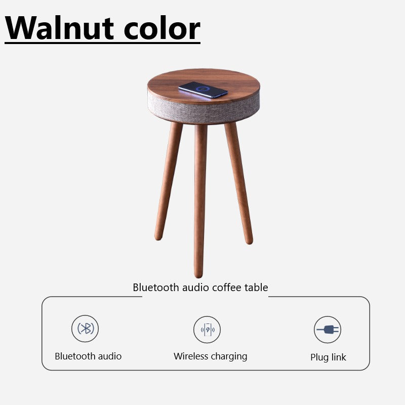 Smart Home Theater HIFI Bluetooth Speaker Wireless Charging Subwoofer Small Round Table