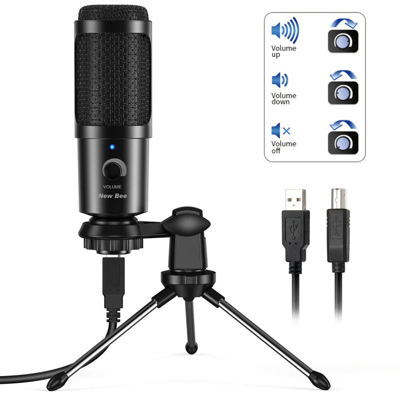 USB Microphone for PC Condenser Mic Vocals Recording Studio Microphone