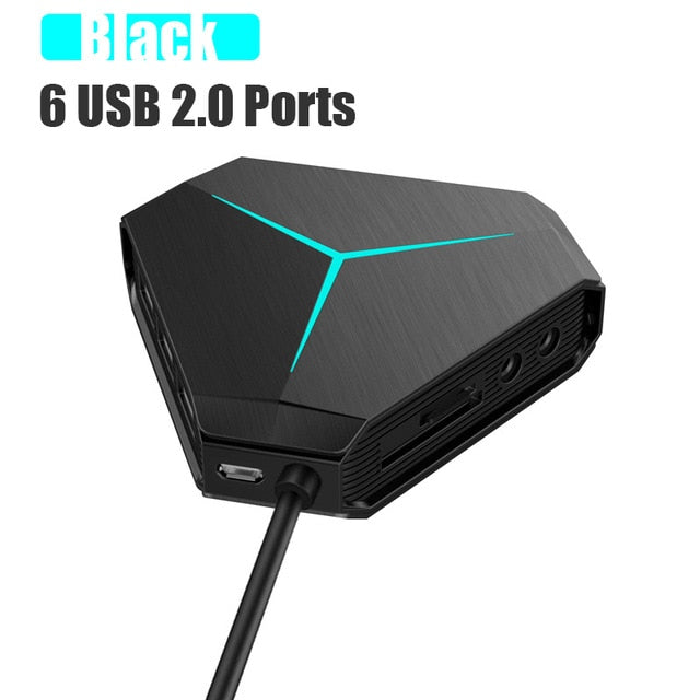 Multi USB 3.0 Hub USB Splitter TF SD Card Reader with microphone interface High Speed 6 Ports Hub For PC Computer Accessories