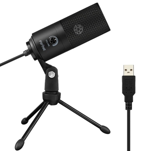 Fifine Metal USB Condenser Recording Microphone For Laptop  Windows Cardioid Studio Recording Vocals  Voice Over,YouTube-K669