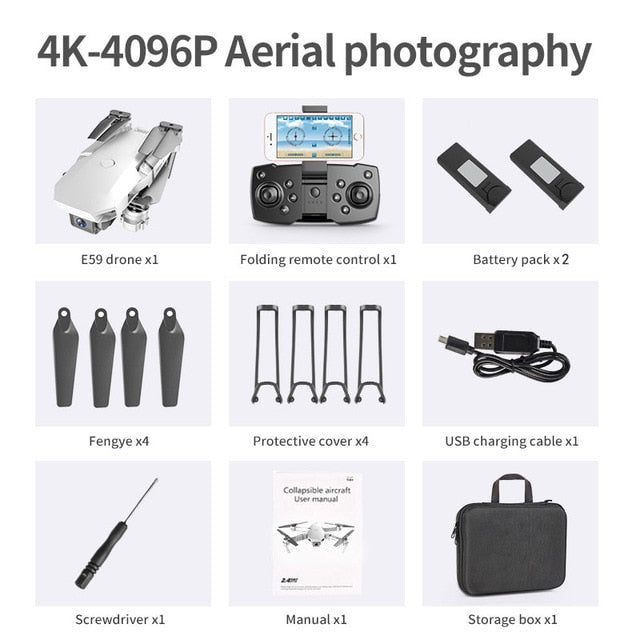 E59 RC 4K HD Camera Professional Aerial Photography Drone