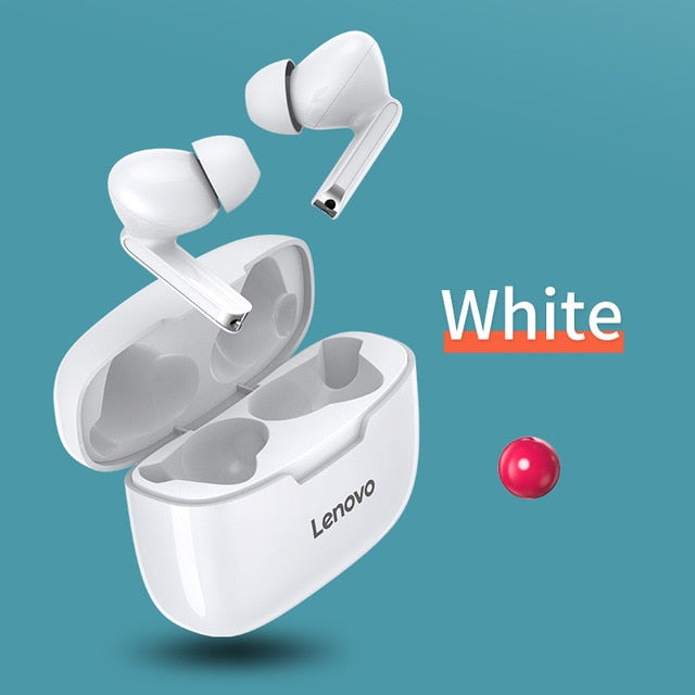 Lenovo Wireless Bluetooth 5.0 IPX5 Waterproof Earphone with Charging Box