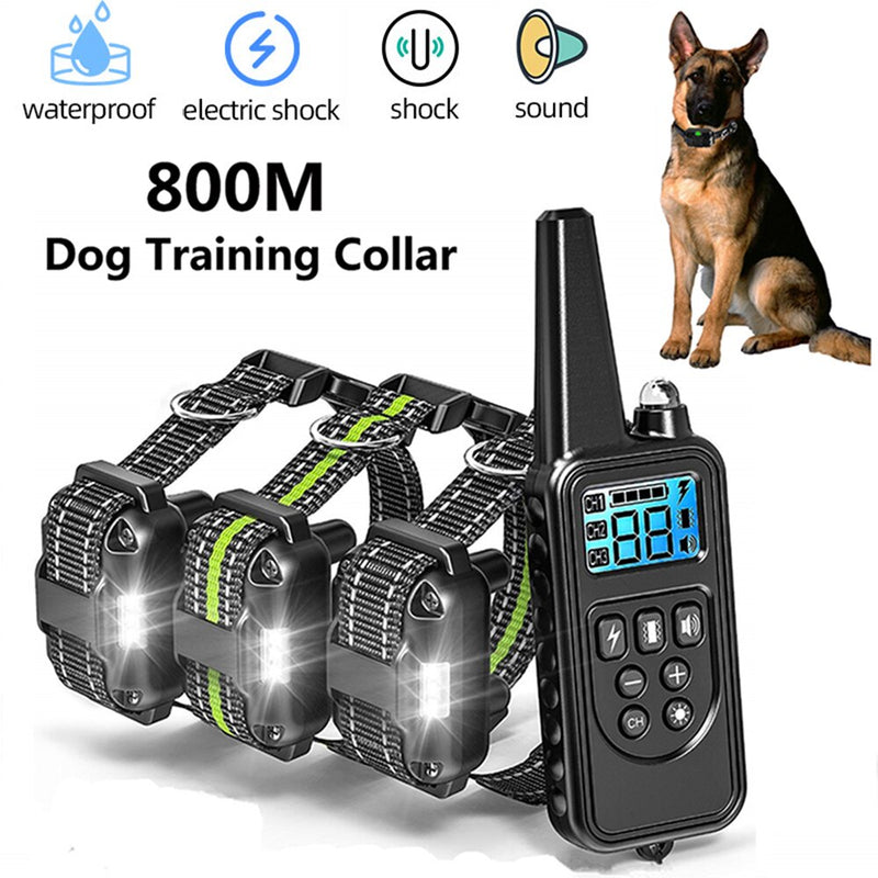Electric Dog Training Collar Pet Remote Control Waterproof Rechargeable For Dogs