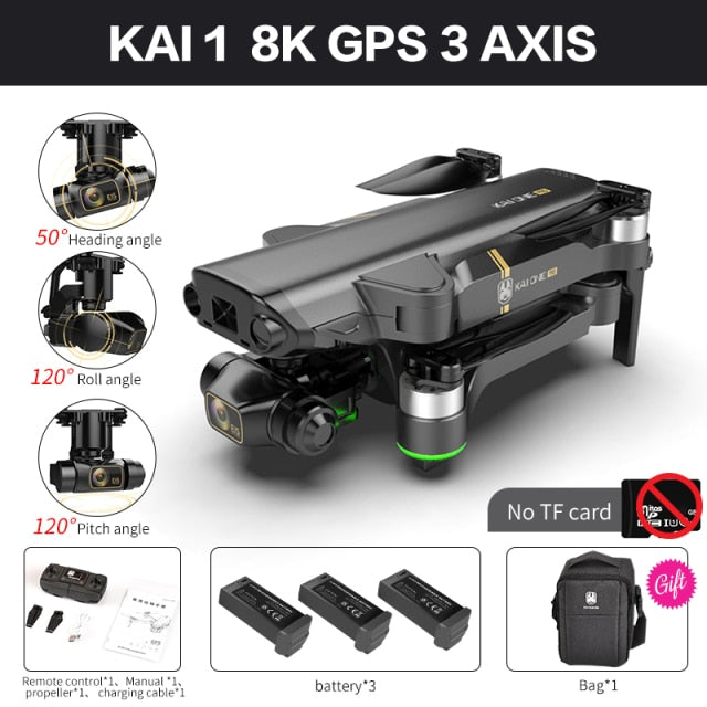 New Drone 6k Gps 5g Wifi 3-axis Gimbal Camera Brushless Motor TF card Quadcopter