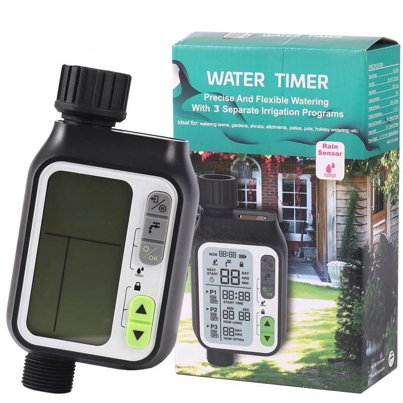 Watering Timer with Rain sensor Irrigation Timer Automatic Waterproof Water Irrigation Controller